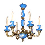 Antique French Brass painted chandelier ...