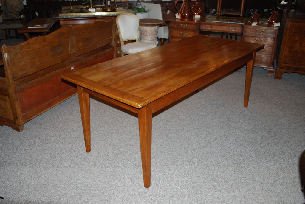 19th Century French cherrywood farm table For Sale