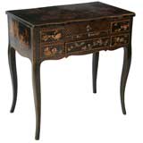 A Victorian Lacquered Dressing Table with Chinoiserie Decoration