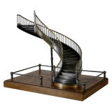 A 19th Century Model of a Spiral Staircase in Iron and Brass