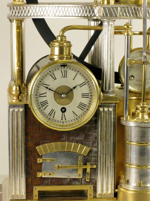 Gilt A French Industrial Steam-Engine Form Weather Station For Sale