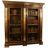 A Louis XVI Style Brass-Mounted Mahogany Bookcase