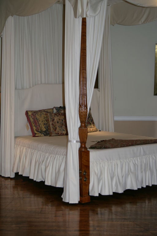 A George III Satinwood Bed