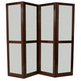 Mahogany and Beveled Glass Screen
