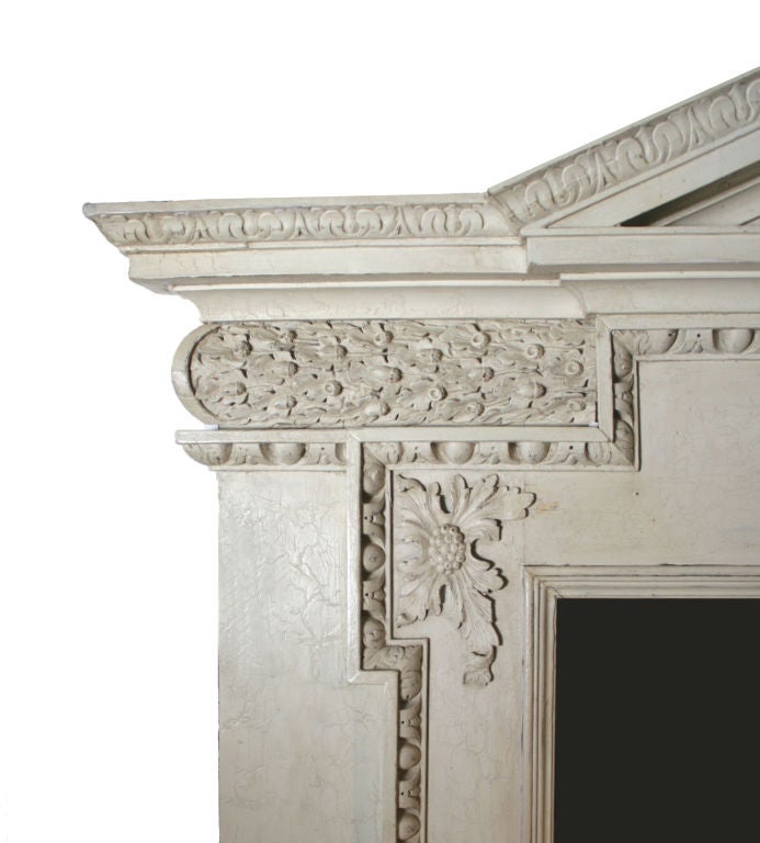 Kentian White Painted Overmantle Mirror