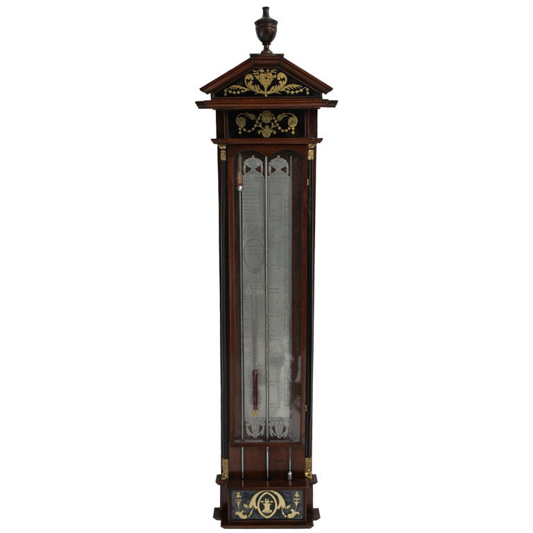 Dutch mahogany barometer For Sale