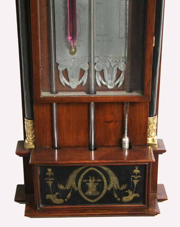 19th Century Dutch mahogany barometer For Sale