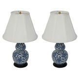 Pair of Chinese export lamps.