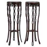 Antique Chinese export hardwood stands.