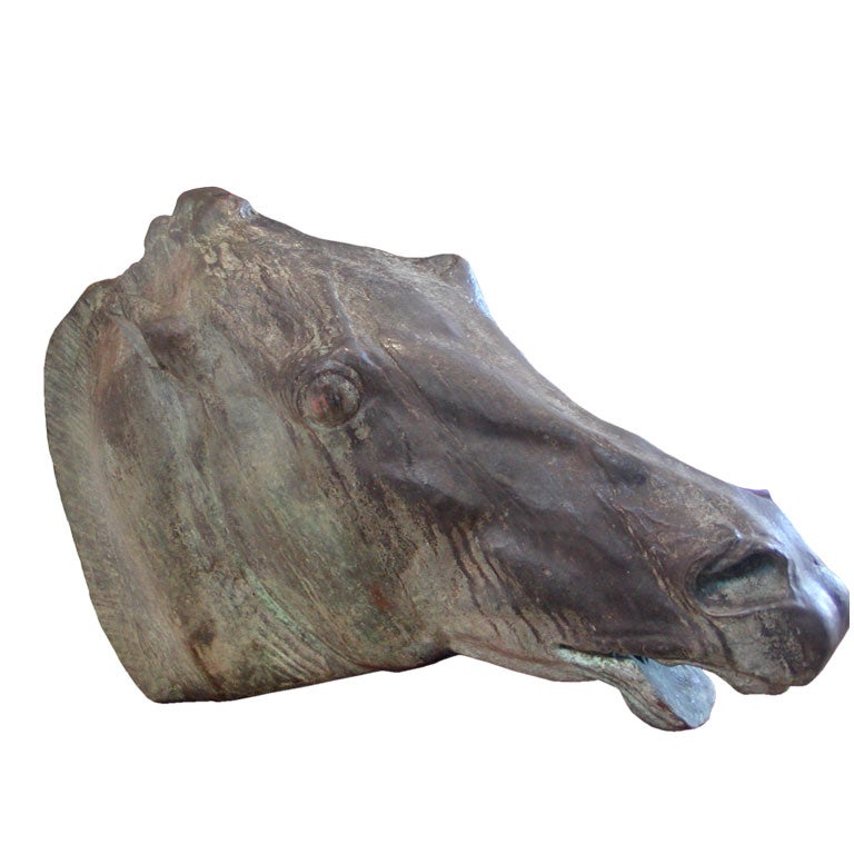 A bronze replica of the Parthenon  horse's head For Sale