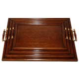 Vintage suite of oak  butler's trays