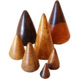 Antique a collection of 19th century wooden objects