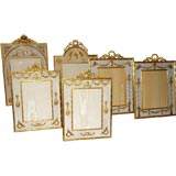 a collection of 19th century French gilt picture frames