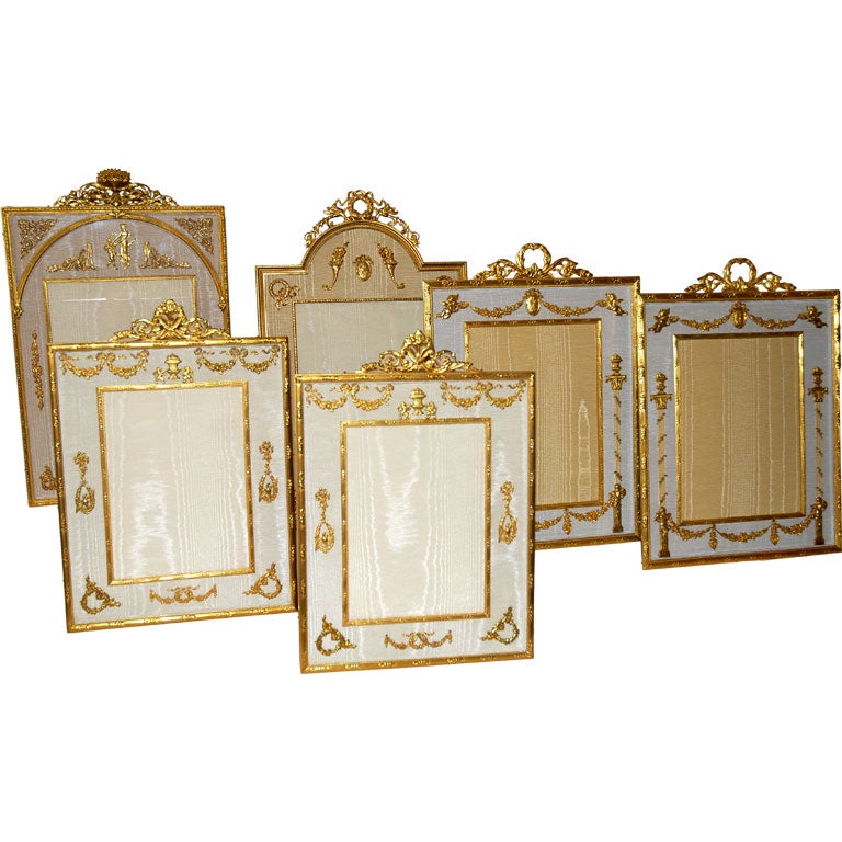 a collection of 19th century French gilt picture frames For Sale