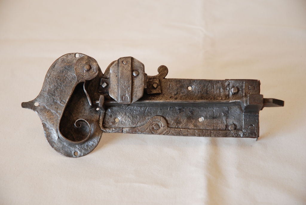 18th Century and Earlier two early, German, wrought iron locks For Sale
