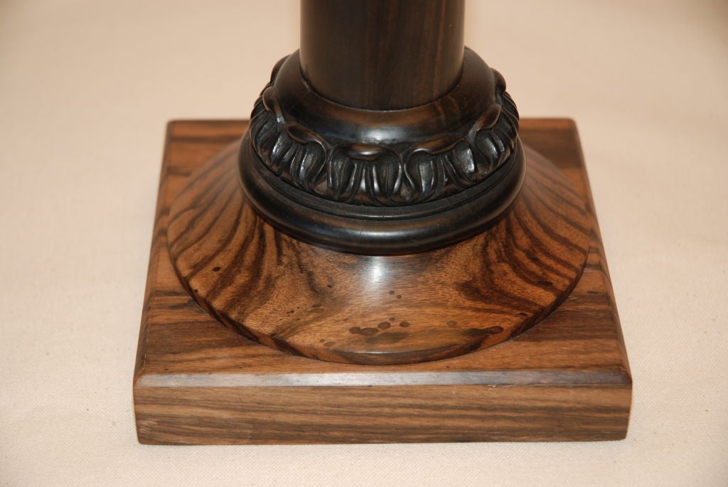 19th century ebony lamp base