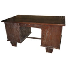 Ceruse Oak Desk Attributed to Maxime Old 8