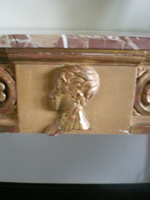 A Pair of Marble Top Water Gilt Consoles