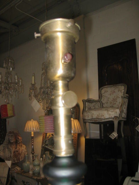 Pair of 1930's English Green Glass Lamps