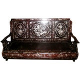 1920's Mother-of-Pearl Inlay Chinese Bench