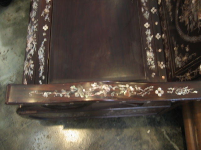 1920's Mother-of-Pearl Inlay Chinese Bench 2