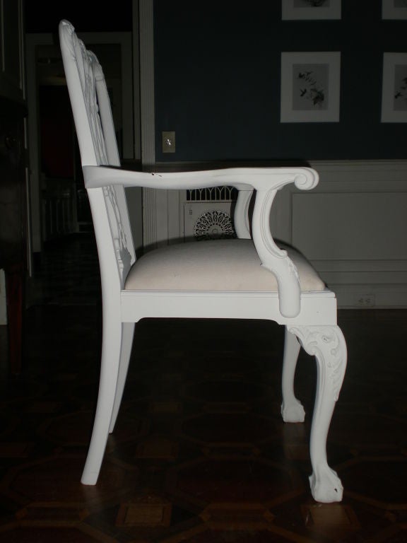 Chinese Chippendale Palm Beach Style Dining Chairs
