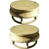 Pair of Ivory Lacquered Coffee Tables