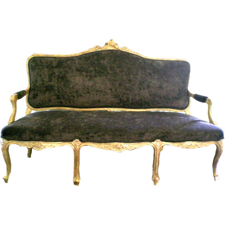 Vintage Gilded Regence Style Sofa