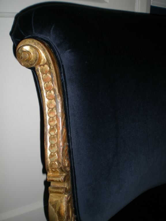 19th c. Victorian Boudoir Gilt Slipper Chair