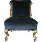 19th c. Victorian Boudoir Gilt Slipper Chair