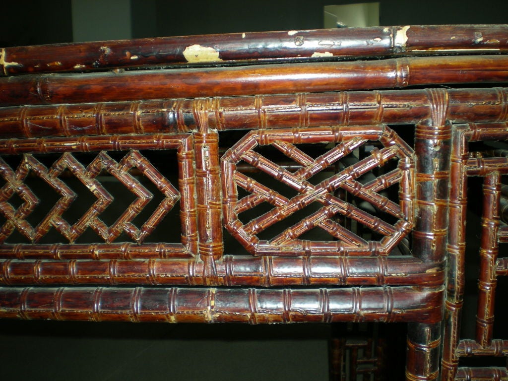 Unknown Important Overscale Bamboo Console Table