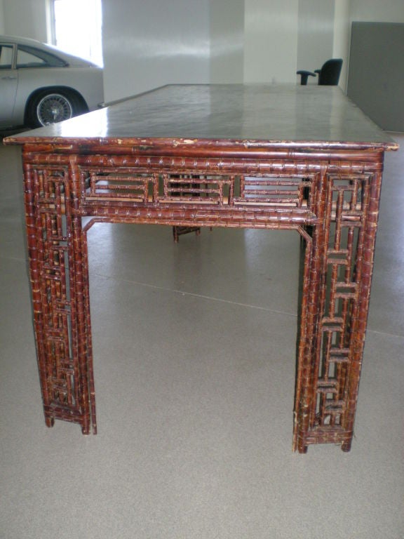 Important Overscale Bamboo Console Table 3