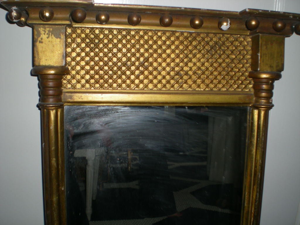 19th c. Petite Federal Gilded Mirror