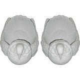 Pair of French 1940's Jules Lelue Plaster Dove Sconces 1