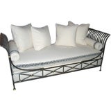 Vintage Mid-Century French Campaign Daybed by Maison Jansen