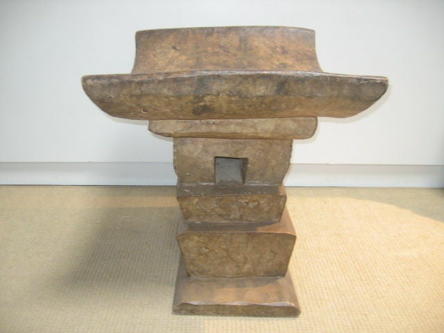 Antique African Hand Carved Tonga Stool. This fine, old wooden stool comes from the Tonga people of remote northwestern Zimbabwe.
