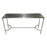 Sofa Table with Antique Mirrored Top by Yale R. Burge