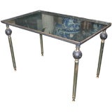 1940's French Cocktail Table with Antique Mirrored Top