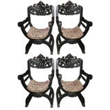 Set of Four Spanish Colonial Style Armchairs