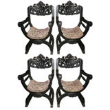 Set of Four Spanish Colonial Style Armchairs