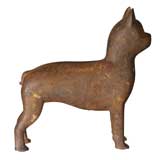 Antique Cast Iron Dog with Face of Cat