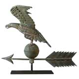 Antique Eagle Weathervane on Ball and Arrow