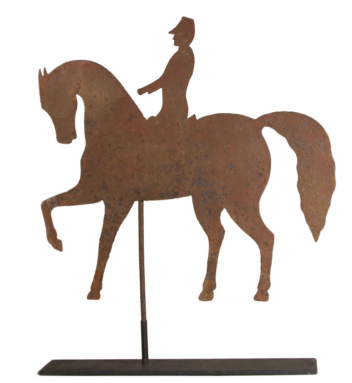 Prancing Horse and Rider Weathervane