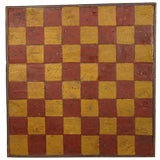 Soft Red and Gold Checker Board