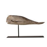 Circa 1900 Rare Wooden Whale Weathervane