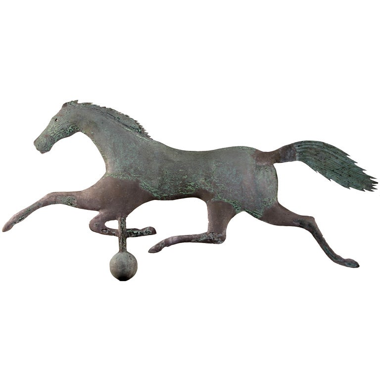 Early and Rare Running Horse Weathervane For Sale