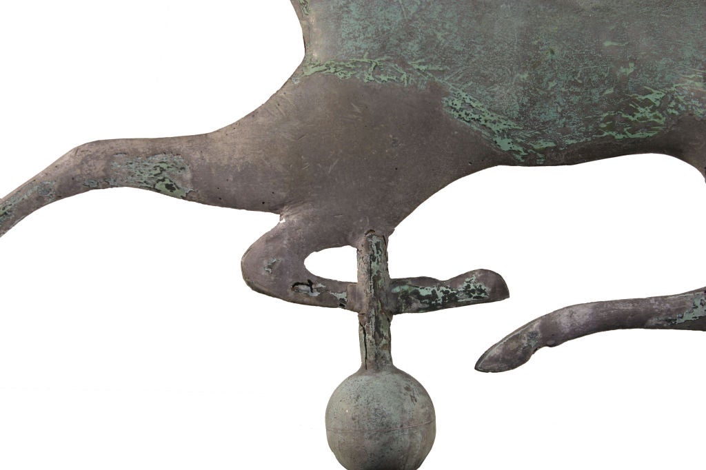 19th Century Early and Rare Running Horse Weathervane For Sale