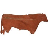 Remnant of Early Wooden Bull Weathervane