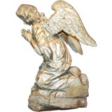 Italian Old Master Religious Sculpture of a Praying Angel