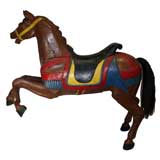 Antique Carved Carousel Jumper Horse Carnival Circus